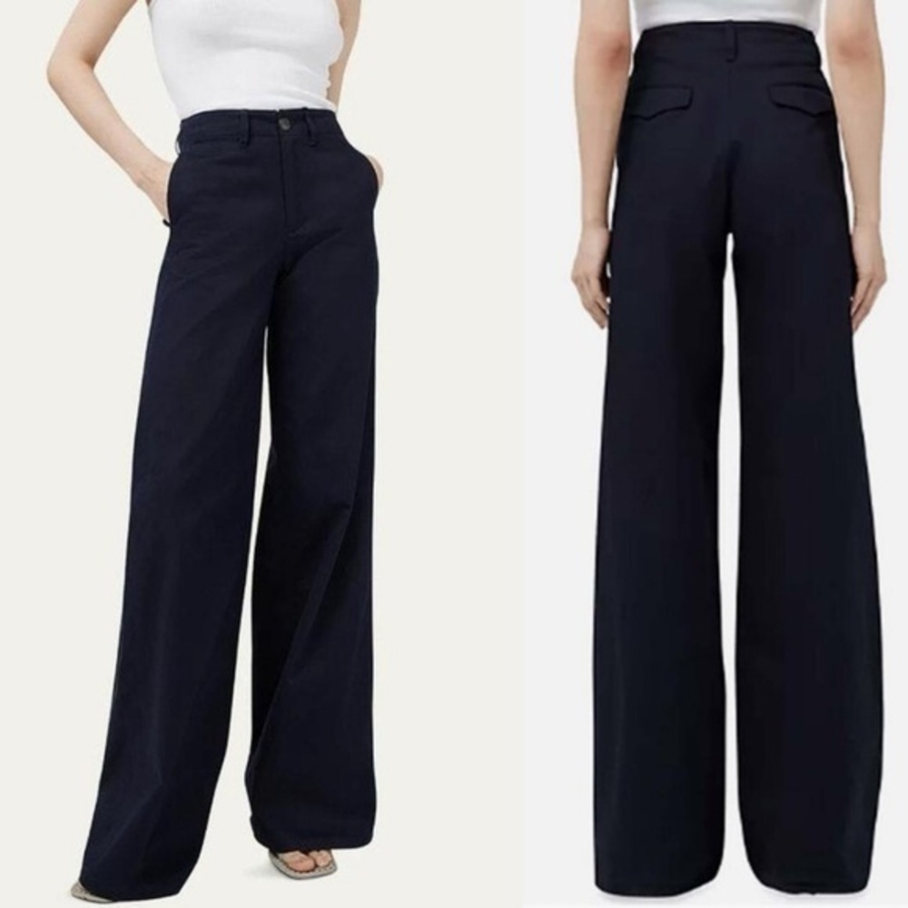 Rag & Bone Blue Wide Leg Chinos Size 16